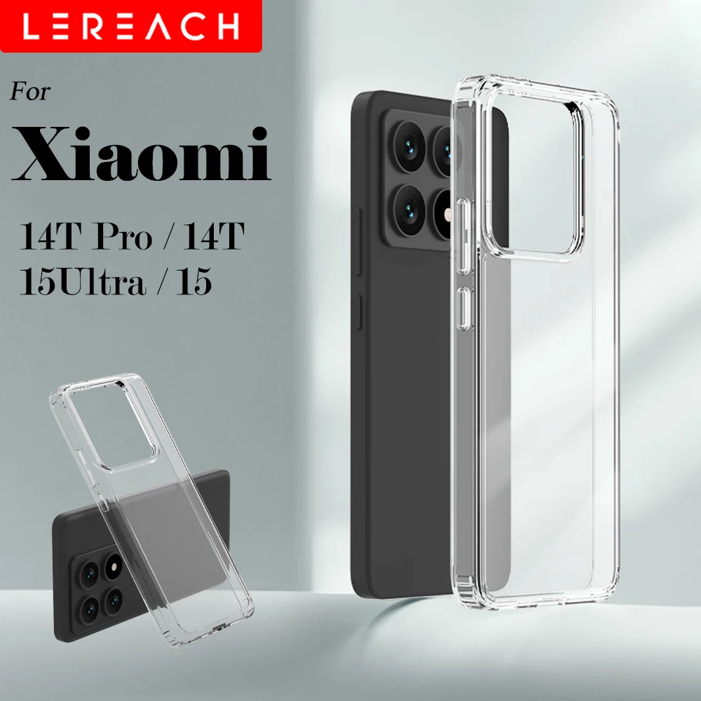 Lereach für Xiaomi 15 Ultra Mi 14T Pro Kristallklare Handyhülle Ultra-Dünn Stoßfest |   Kratzfest
