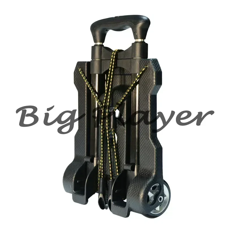 

Folding Portable Mini Shopping Trolley Family Travel Shopping Small Case Collapsible Luggage Cart With Elastic Bandages