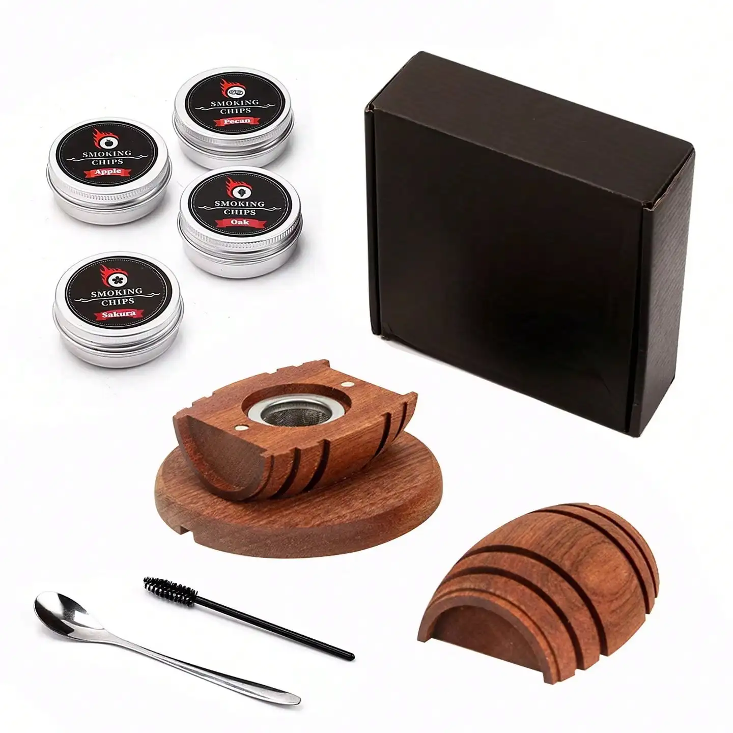 Image of Cocktail-Raucherset – Einzigartiges Bierfass-Design, Vintage-Rauchfass für Whisky, Wein und Cocktails, perfekt für Barkeeper, ein Geschenk für Männer