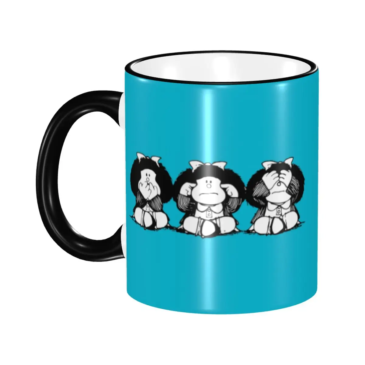 Humor M-Mafalda Coffee Mug DIY Quino Cartoon Manga Ceramic Mug Cup Creative Gift