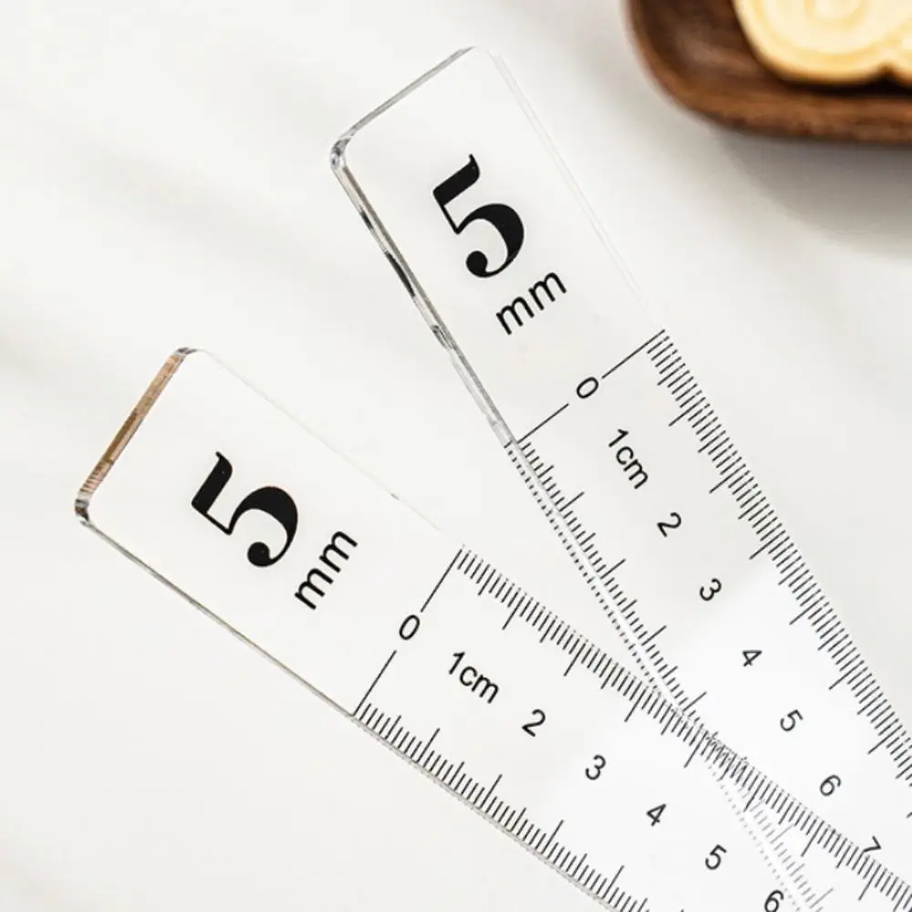 2PCS Professional 3/4/5 MM Baking Leveling Ruler Transparent Acrylic Biscuit Balance Ruler DIY Rolling Pin Guides Ruler Dough