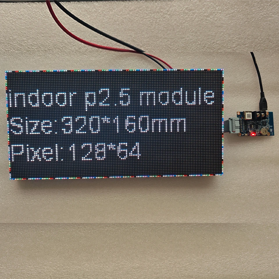 WF1+Indoor P2.5 Size 320*160mm pixel:128*64 Mobile APP software control can only display text