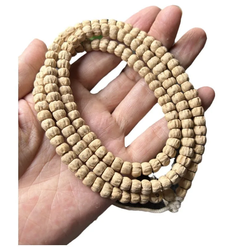 Tibetan-style 108-bead bracelet made of red-skinned agarwood and rosewood , 7mm x 8mm, 120 beads - view 5
