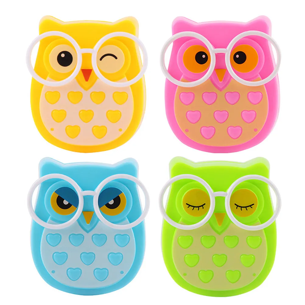 Owl-Shaped LED Night Sensor Wall Lamp Us Plug Green Pink Plug-in Bedroom Night Light Bedside Lamp Energy Saving