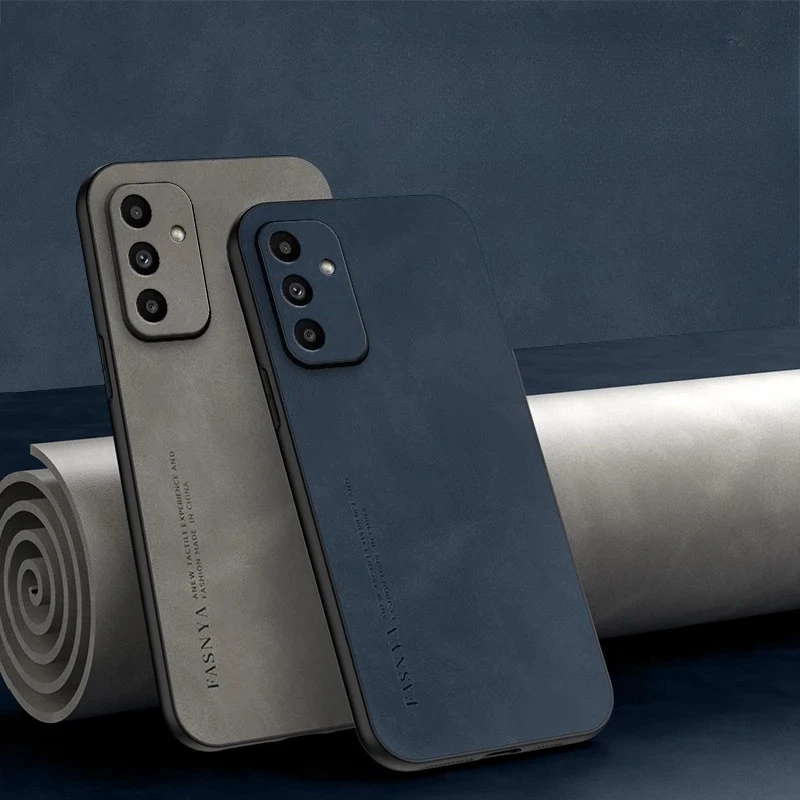 حافظة جلدية لهاتف سامسونج جالاكسي A15 A25 A35 A55 A05 A05S 5G غطاء خلفي من جلد الغنم