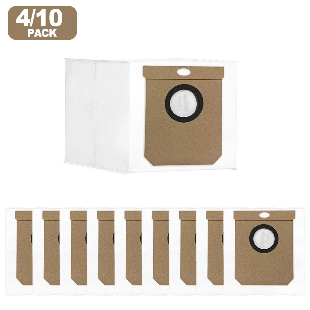 10pcs Dust Bags For PVCRAC 7290 Robot Vacuums, 3.5L Large Capacity Auto Empty Station Refills, High Efficiency Filtration