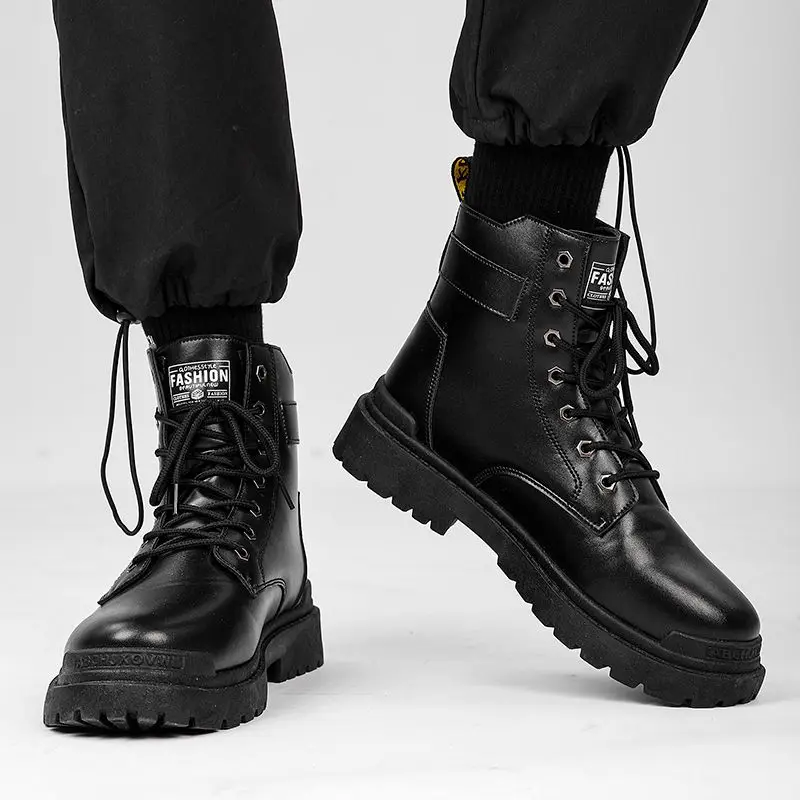 ربيع الخريف المشي لمسافات طويلة أحذية رجالي في الهواء الطلق الدانتيل يصل مع البريدي أحذية عالية قطع للرجال الساخن بيع الأزياء والأحذية الرخيصة في الترويج