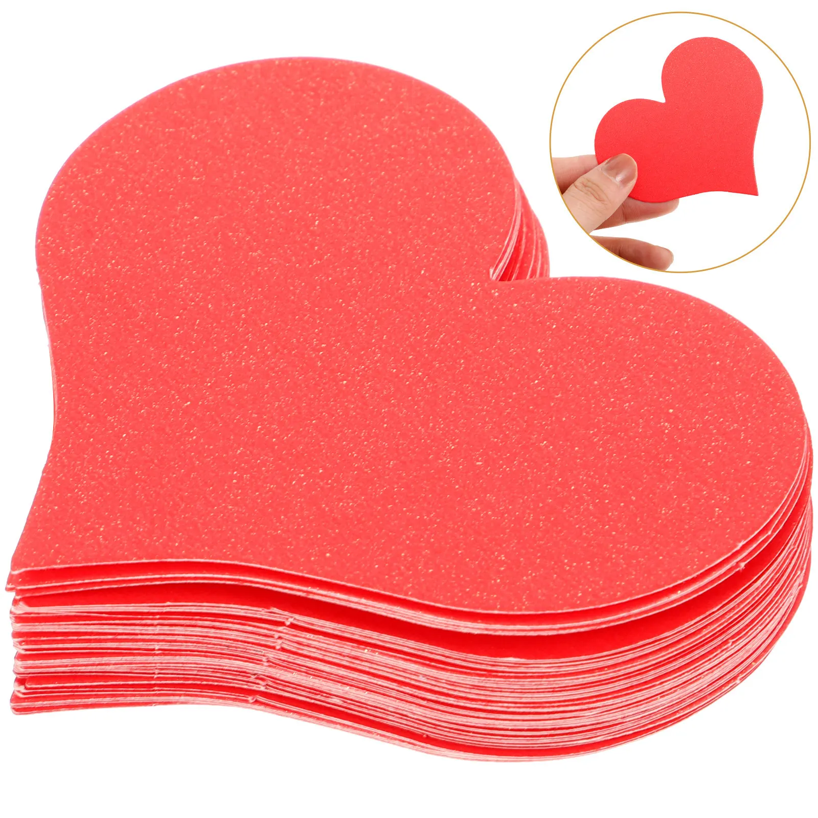 

100Pcs Heart Shape Paper Cards Blank Valentines Day Greeting Exquisite Craftsmanship Party Decoration Heart Cards