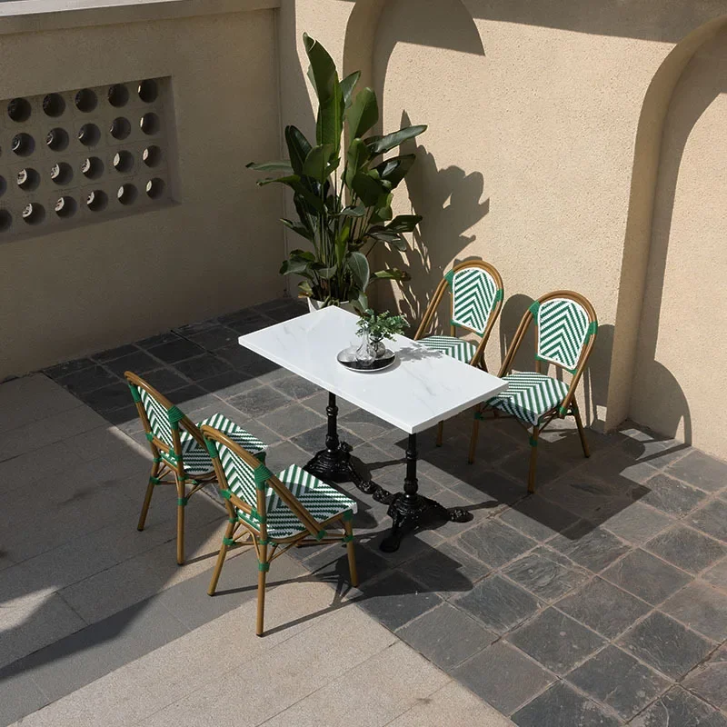 

Outdoor Tables and Chairs Courtyard Rattan Retro Homestay Rattan Chair Garden Internet Celebrity Balcony Leisure Creative Chair