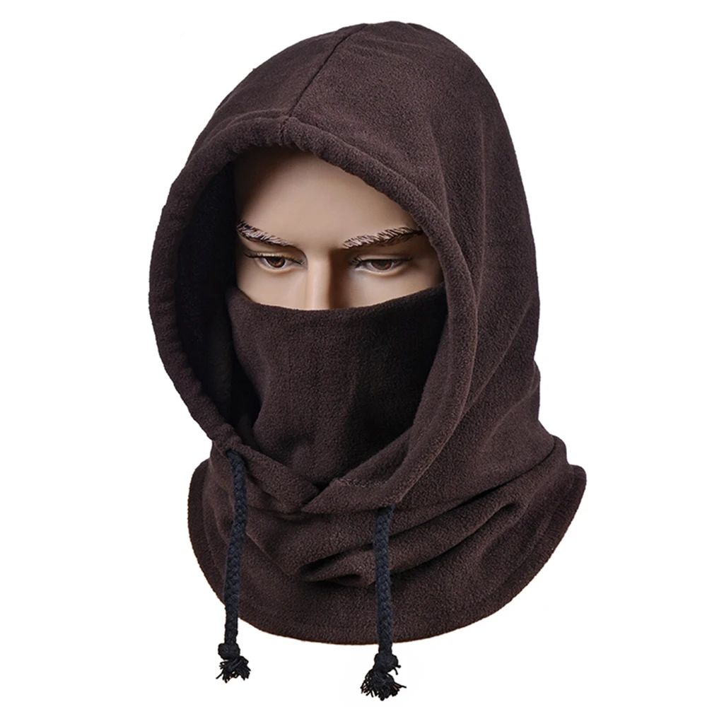 

Зимняя теплая маска, флисовая зимняя спортивная шапка, чехол для лица, обогреватель для шеи с регулируемым шнурком для езды на велосипеде, лыжах, мотоцикле, велосипеде