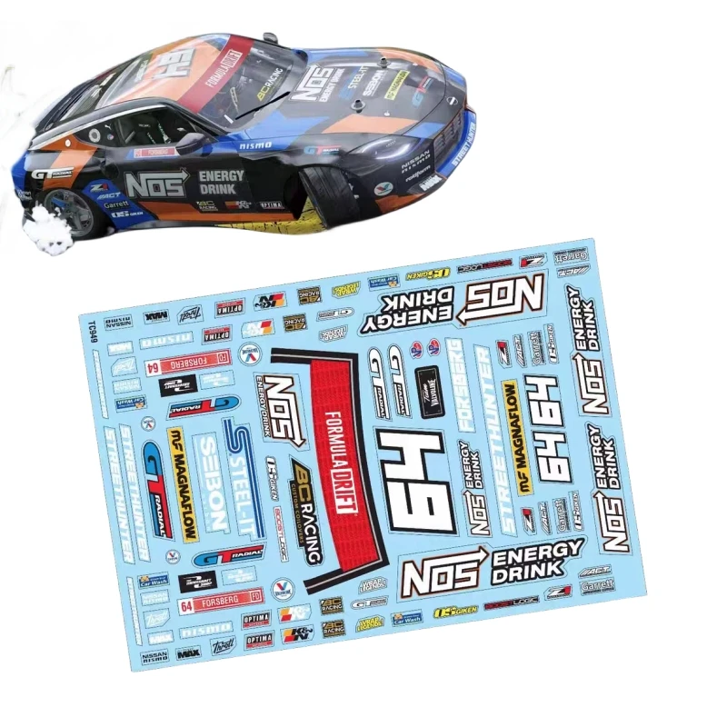 Rc body shell Forsberg stickers decals for 1/10 On road Car Rc drift body tamiya tt02 chassis 257mm kyosho fazer hsp hpi 94123