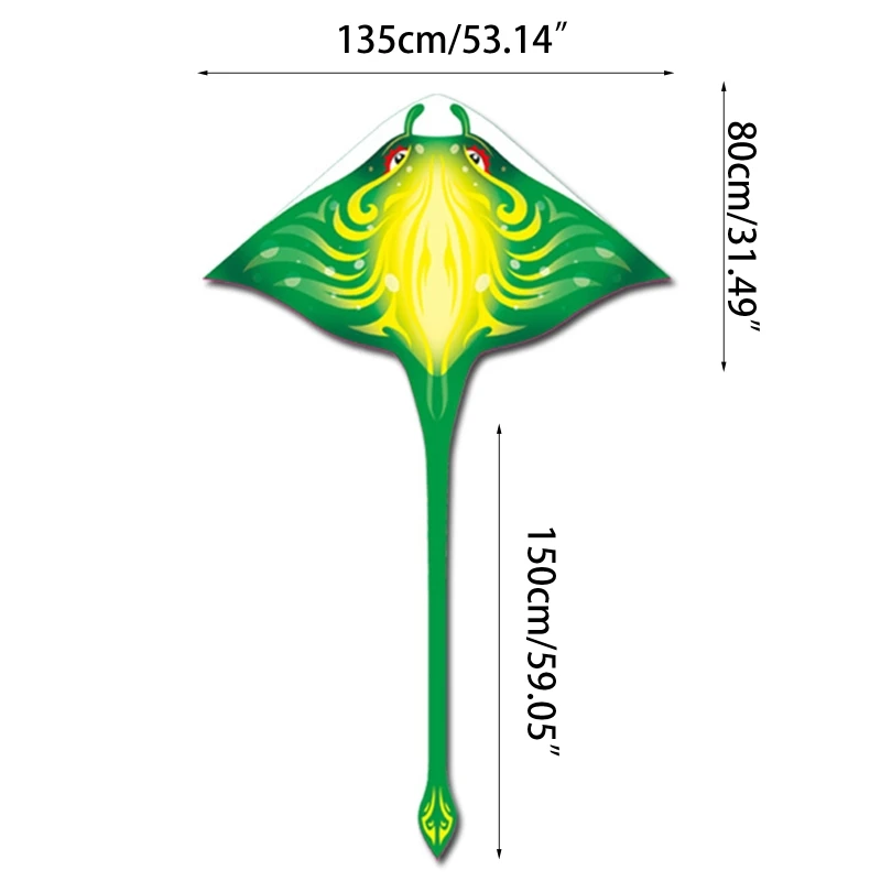 Driehoek Mantaray Kite Wind Kite W/Enkele Lijn Voor Kids 6 + Strand Spelen Gunst Party Outdoor Sport Gemakkelijk vliegen Voor Beginners
