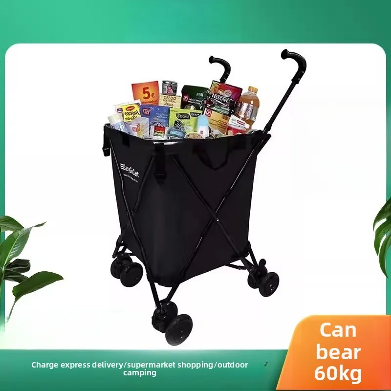 Shopping cart Foldable trolley Multifunctional pickup express moped Home shopping cart storage