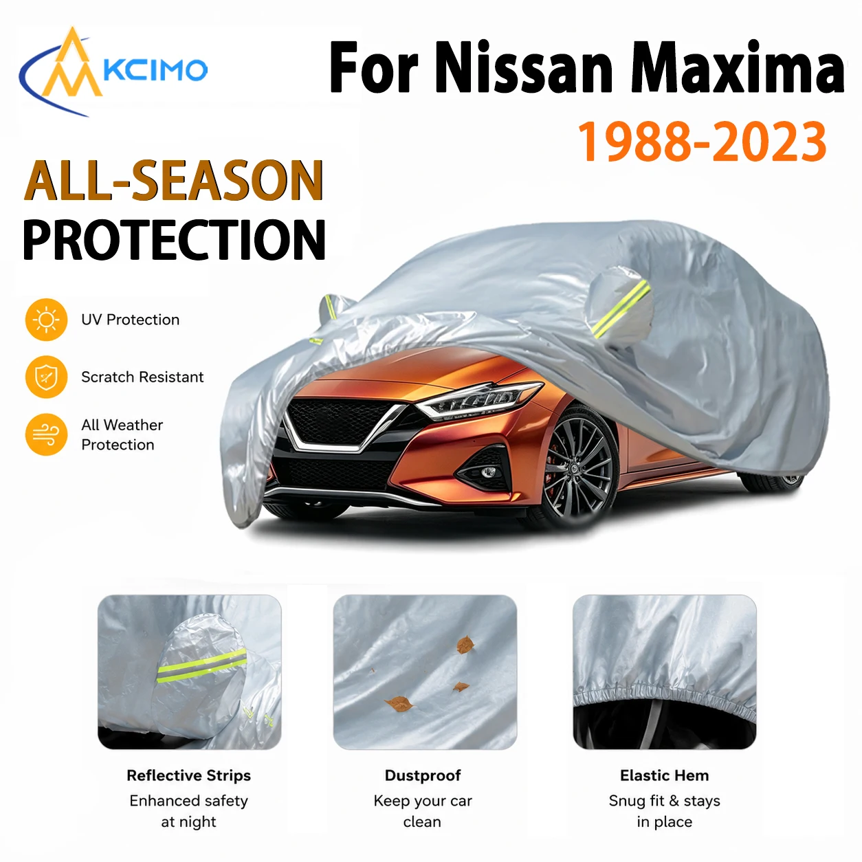 Lightweight Dustproof Sunshade For Nissan Maxima 1988-2023 Space-Saving, Quick Install Full Body Protection, Convenient