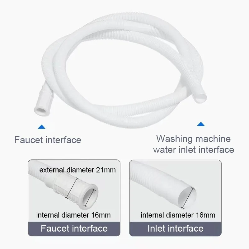 1pcs Drain Hose Washing Machine Snap On Type Water Injection Extension Pipe Air Conditioner Drain Pipe Home Bathroom Accessory