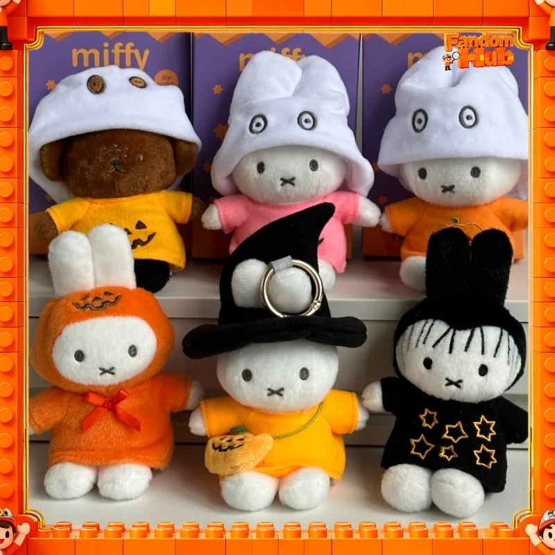 

Genuine Miffy Keychain Peripherals Halloween Costume Plush Doll Toy - Bag Charm Mini Doll Figurine Toy Gift