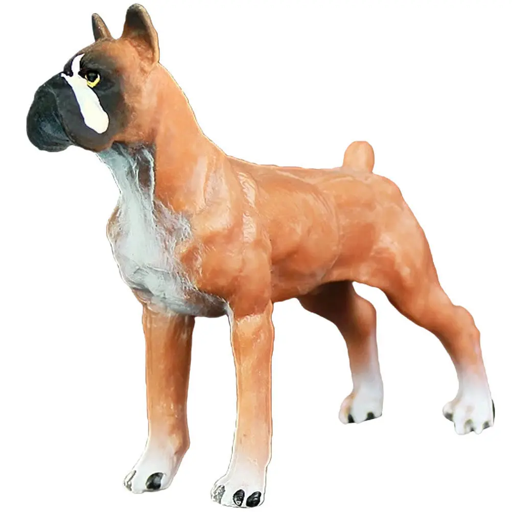 Standing Dog Statue for Home Office Decor Creative Animal Education Tool Desktop Garden Ornament Plastic Dog Decoration