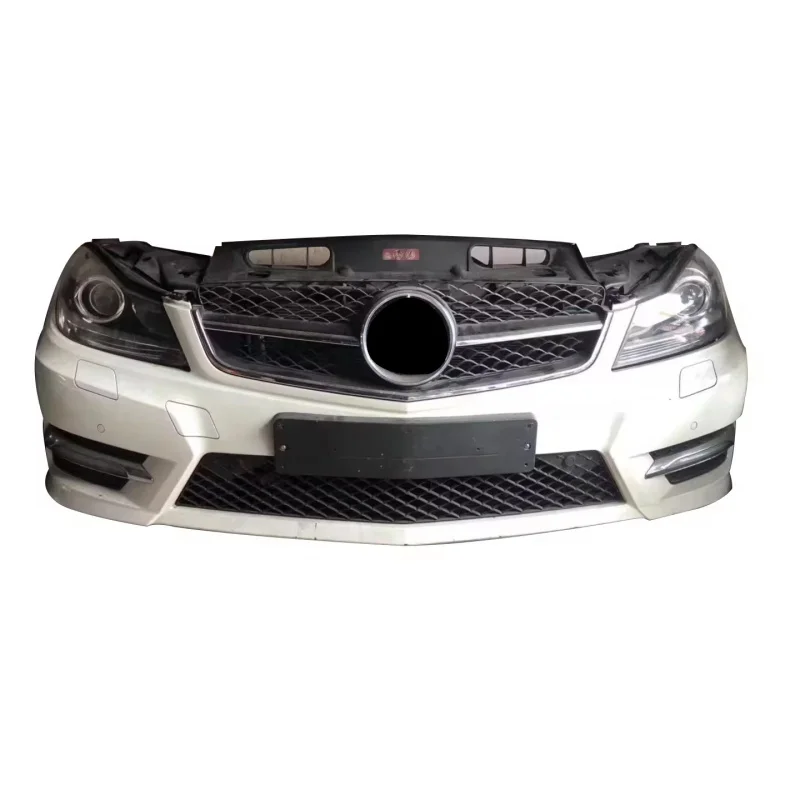 Factory Price PP new material black car front bumper for Mercedes Benz W204 c300 sport c63 with led or fog light