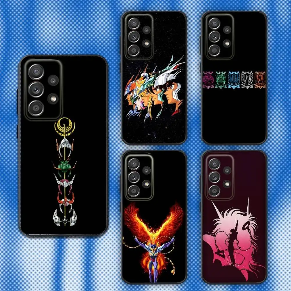 

S-Saint Seiya Knights Zodiac Phone Case For Samsung S25,S24,S21,S22,S23,S30,Ultra,S20,Plus,Fe,Lite,Note,10,9,5G Black Cover