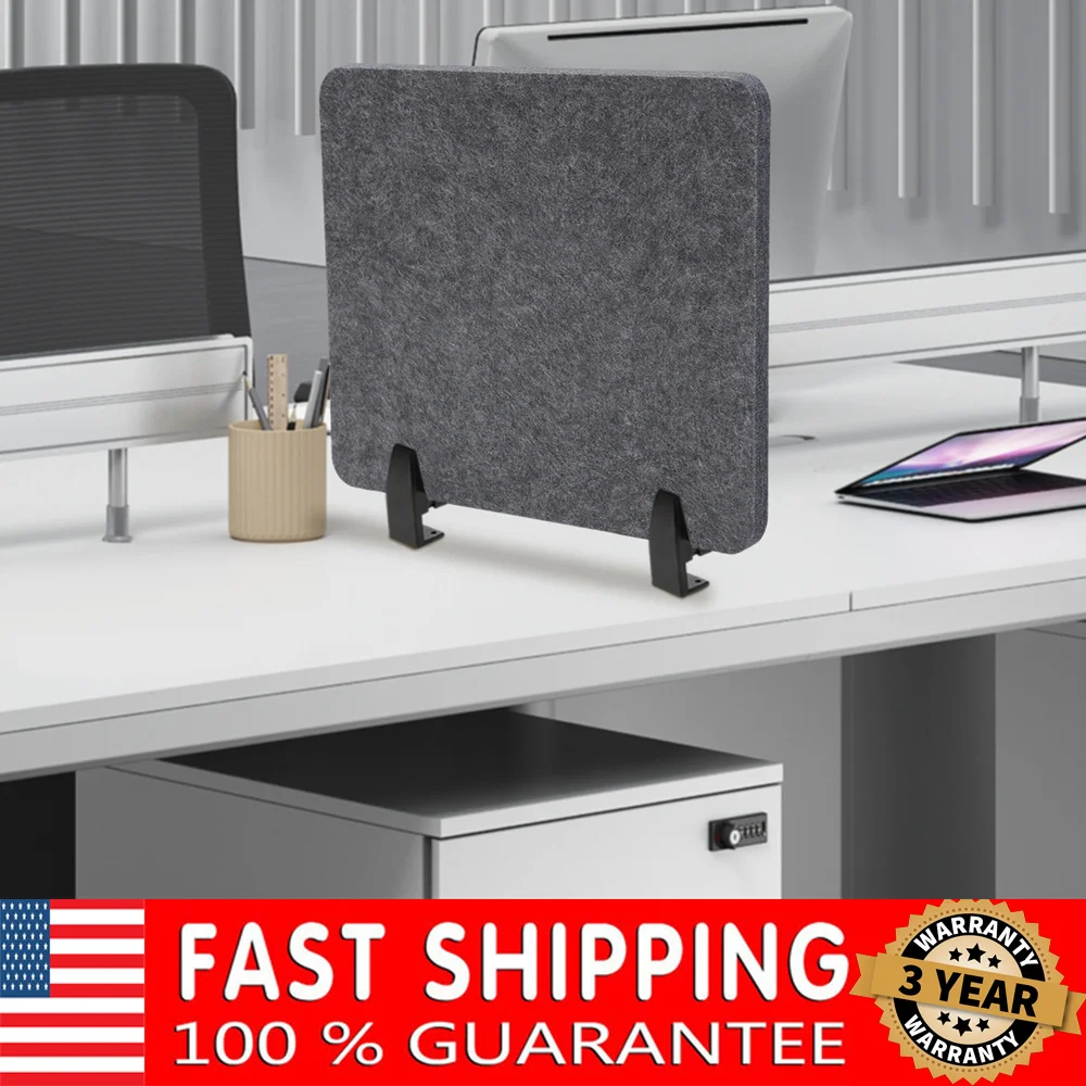 

4x Stand Up Desk Store ReFocus Raw Clamp-On Acoustic Desk Divider Mounted Privacy Panel to Reduce Noise and Visual Distractions