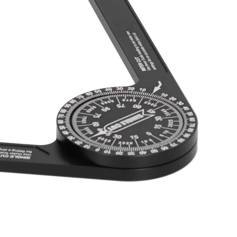 Miter Saw Protractor Metal Angle Measurement Finder Gauge 360 Degree Cutting Guide Tool