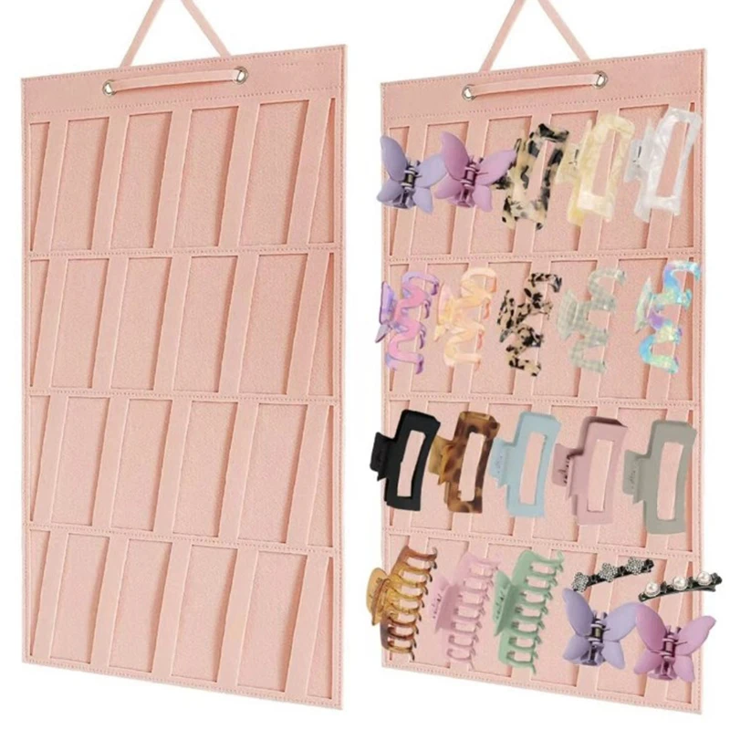 4 Layer Hanging Hair Claws Clip Storage Holder For Women Girls Felt Headbands Display Hairpin Sunglasses Accessories Holder