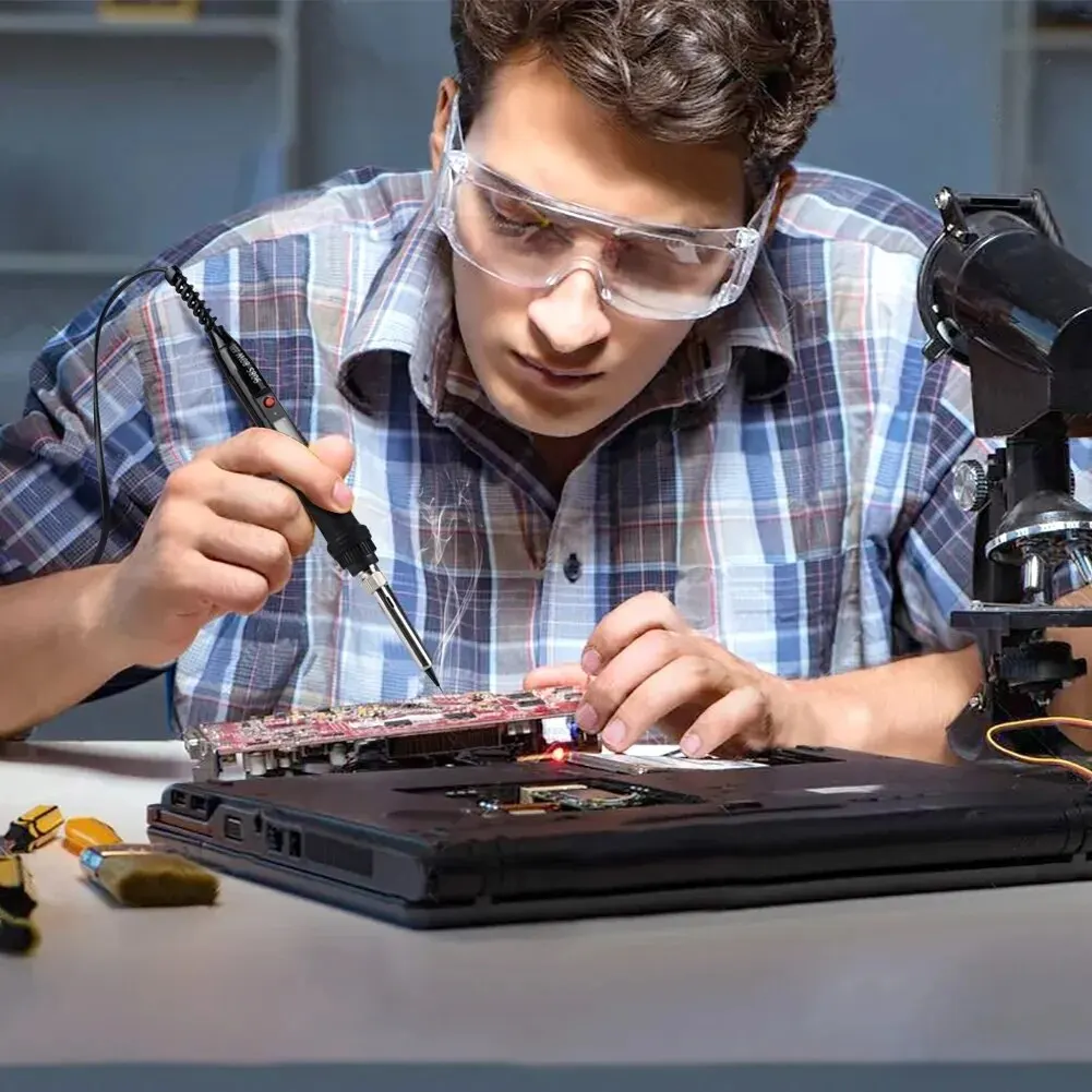 80W Electric Soldering Iron Kit Temperature Adjustable 220V 110V Welding Tools Set Soldering Flux Soldering Tips Rework Station