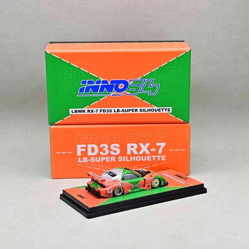 Inno 1/64 lbwk RX-7 fd3s malásia fada liga veículo de motor brinquedo fundição modelo de metal coleção presentes de natal do menino