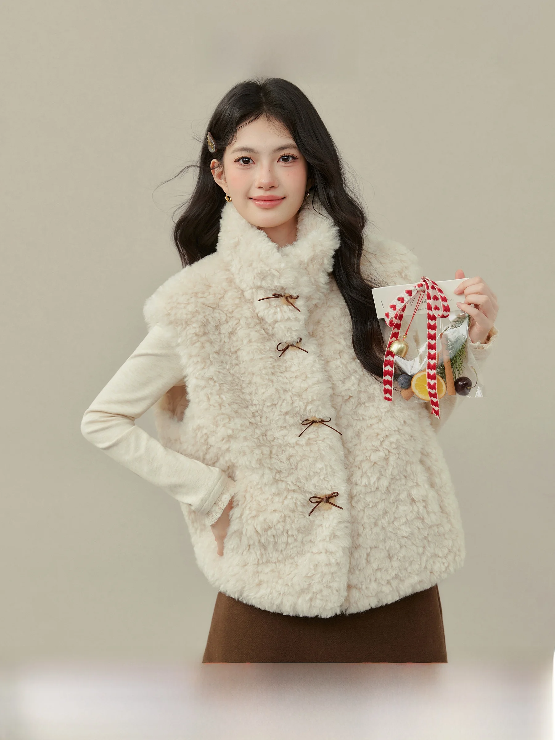 

Secret Short Fur Vest Women's Outerwear Quilted Jacket Autumn Winter New Arrival Fashionable Commuter Style