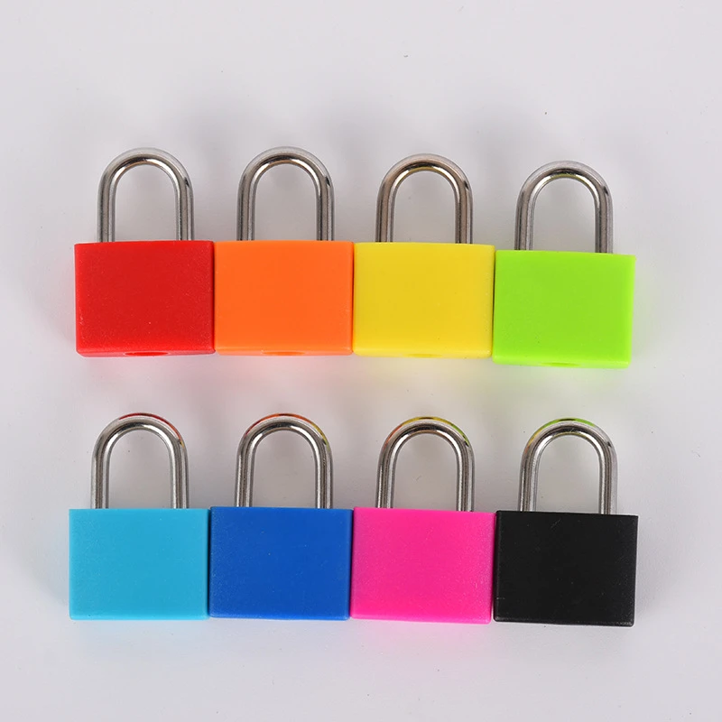 200pcs Mini Colorful Portable Brass Padlock with 2 Keys for Travel Suitcase School Drawer Jewelry Box Bags