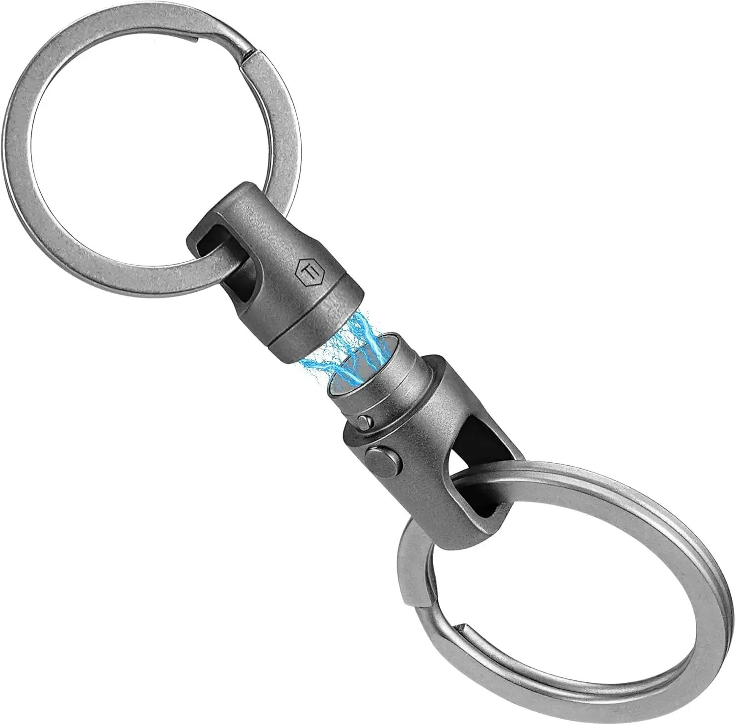Image of KeyUnity KA45 Titan-Schnellverschluss-Schlüsselanhänger, magnetischer Schlüsselanhänger für Autoschlüssel-360 ° Drehbar