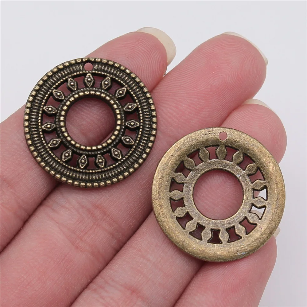 5pcs Big Round Circle Charms for DIY Jewelry Making