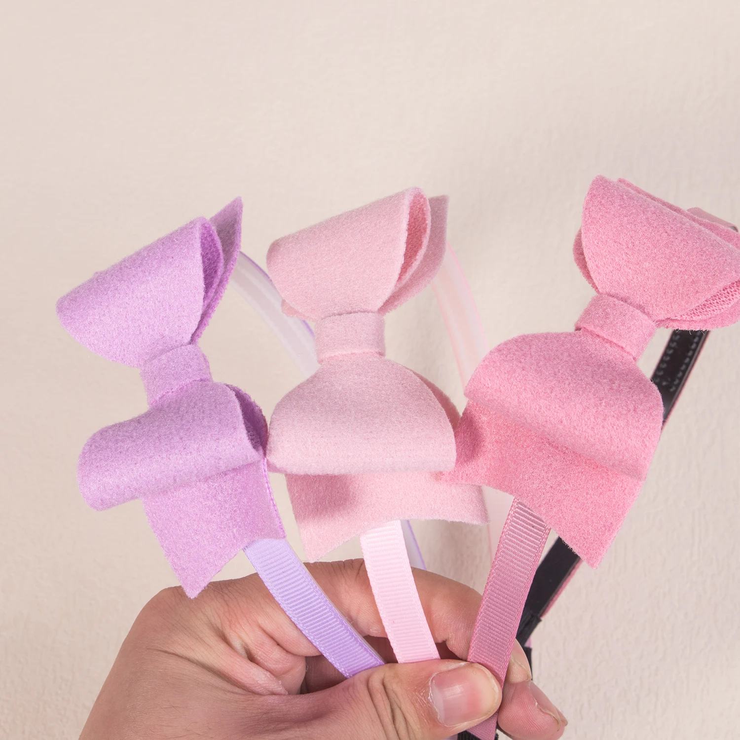 1pcs Cute Solid Color Wool Hair Bows Hairbands for Girls Headbands 18 Colors Cute Children Kids Hair Accessories