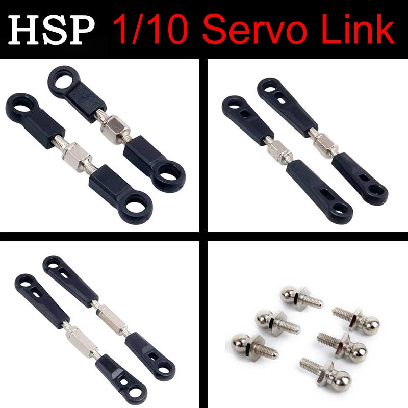 HSP 06016 02012 08042 Conector de dirección 02038 Tornillo de cabeza esférica de metal para coche RC 1/10, piezas para buggy, camión y vehículo todoterreno HSP