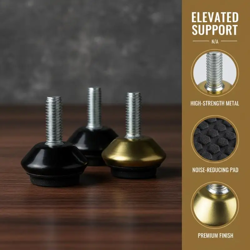 4Pcs Adjustable Feet Leg M6*15*23MM Thread Screws For Metal Furniture Levelers Cabinet Table Chair Machine Base