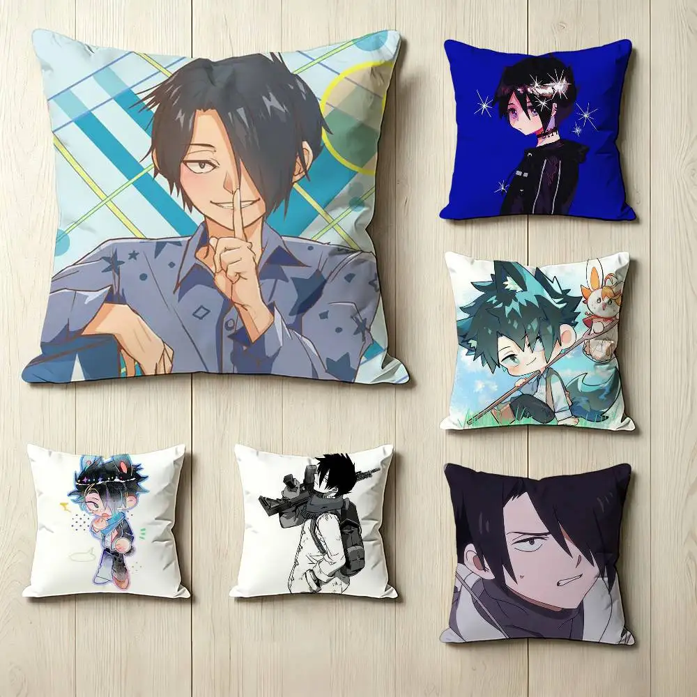 Anime R-Ray T-The P-Promised Neverland Pillow Case Square Double-Sided Sofa Cushion Cover Bedroom Bedside Pillow