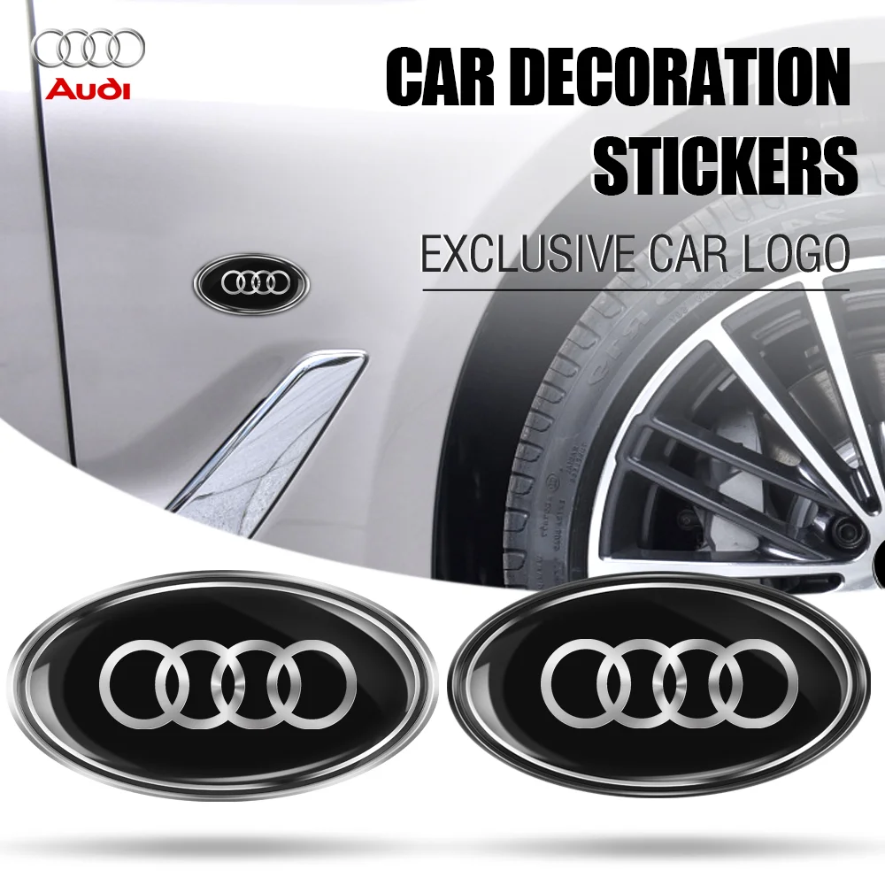 Autocollant d'emblème narde voiture pour Audi, logo 3D, accessoires extérieurs automatiques, Audi C5 C6 C7 A4 A5 A7 A8 Q3 Q5 Q6 Q7 TT S3 Dock Sline Qufresh