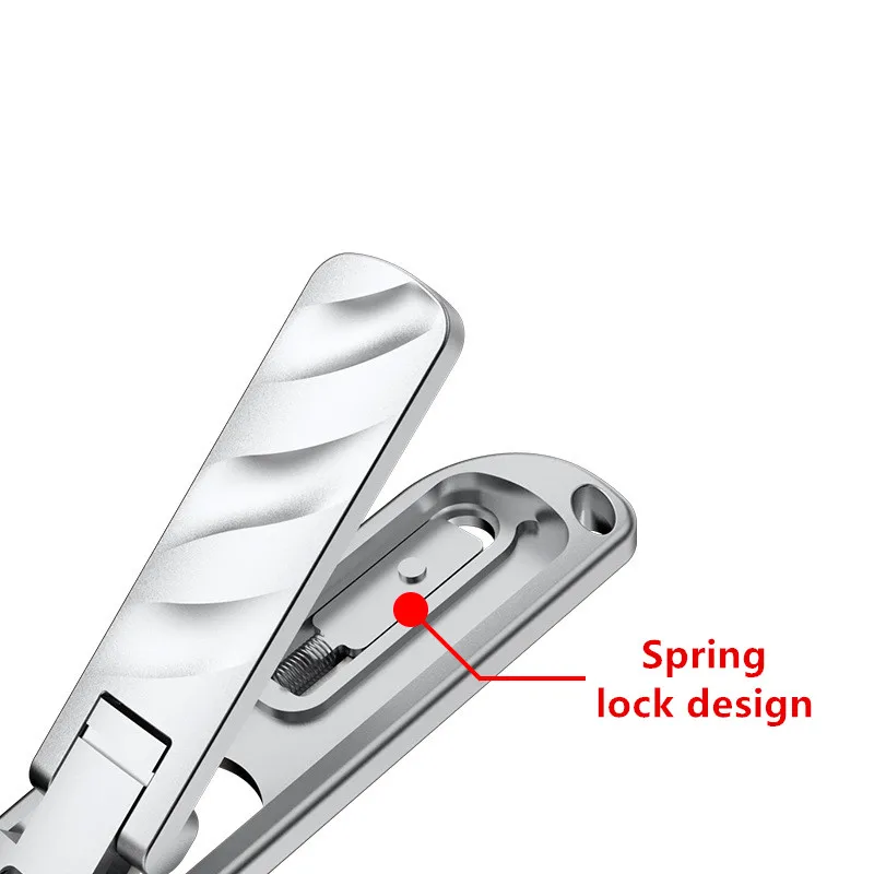 Cortador de unhas ultrafino de aço inoxidável, portátil, com textura superior, chaveiro, ferramenta de manicure