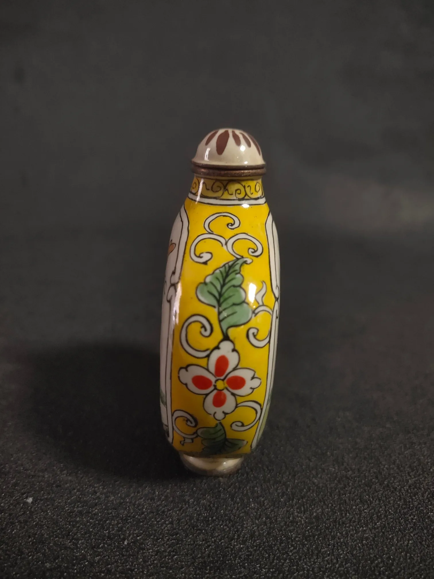 Antique Collection Cloisonne Shepherd Children's Pastoral Snuff Bottle Decorative Ornaments