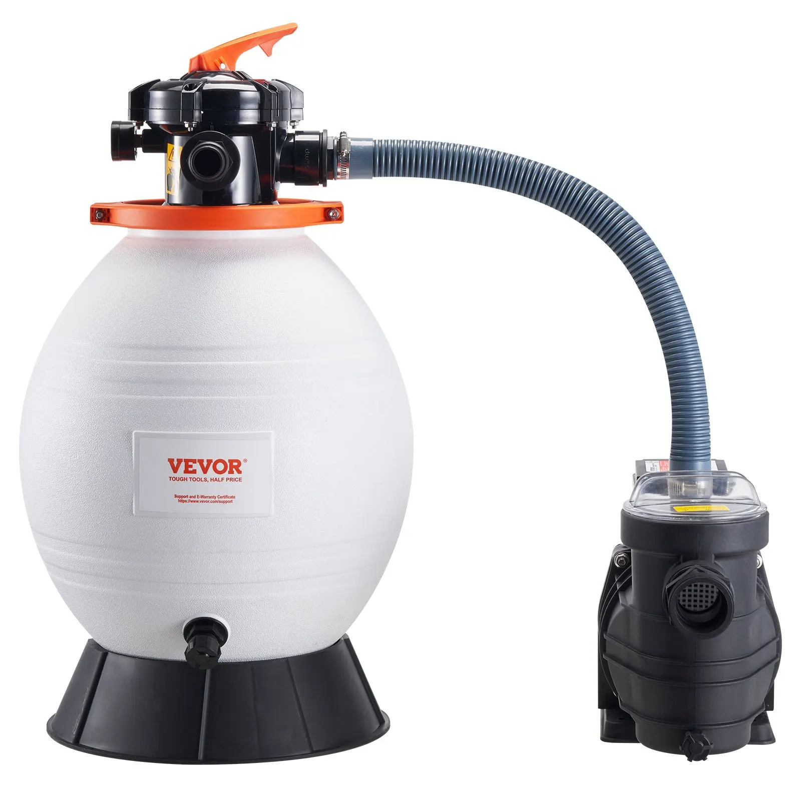 Sand Filter Pump For Above Ground Pools, 16-inch, 3500 GPH, 1 HP Swimming Pool Pumps System & Filters Combo Set With 6-Way Multi