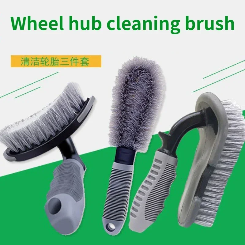 Car Wash Super Brush Microfiber Premium Wheels Brush Non-Slip Handle Easy To Cleaning Rims Spokes Wheel Barrel Car Accessories