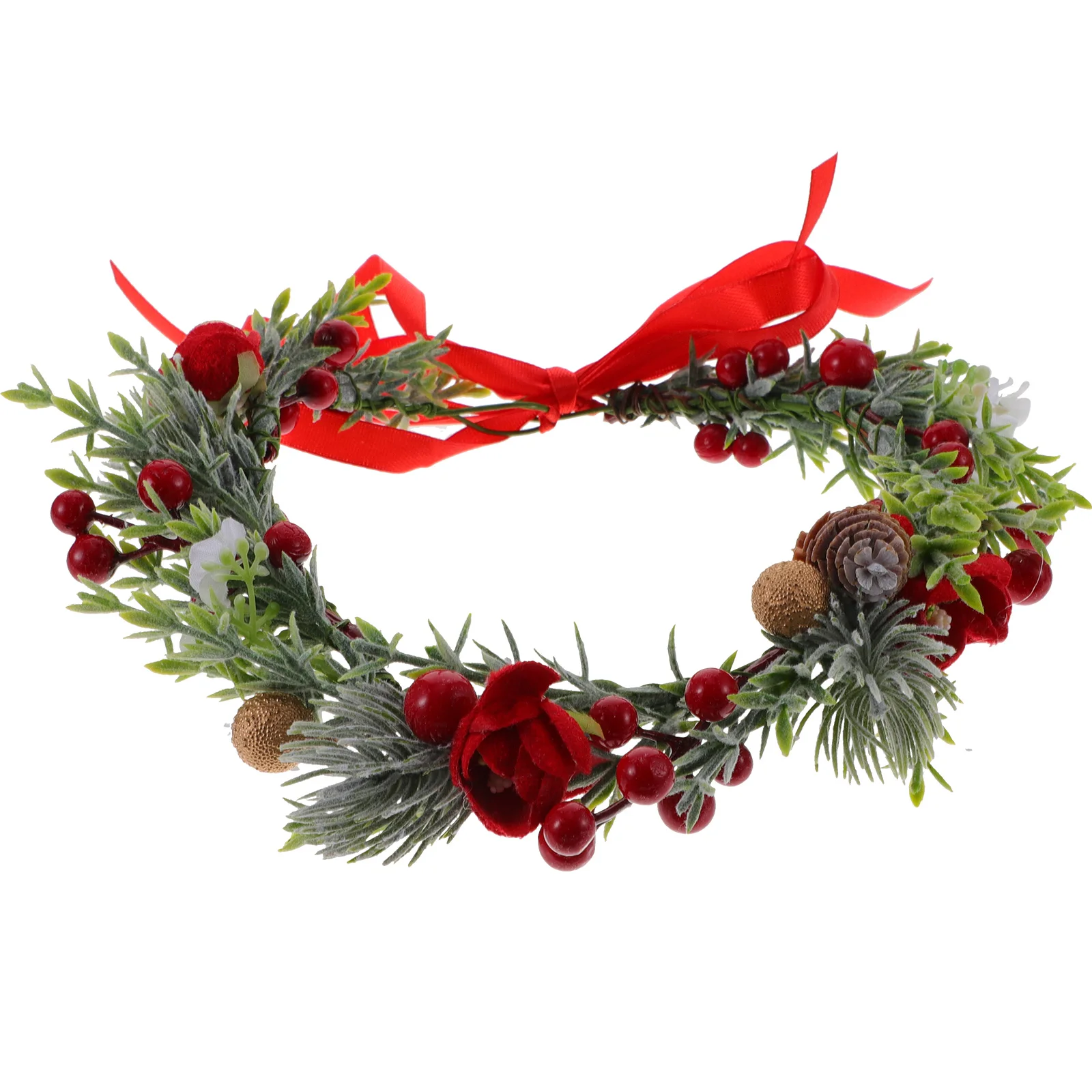 

Green Plant Wreath Hairband Floral Headpiece Women Flower Wreaths Fresh Fairy Accessories Fabric Circlet Wedding Party