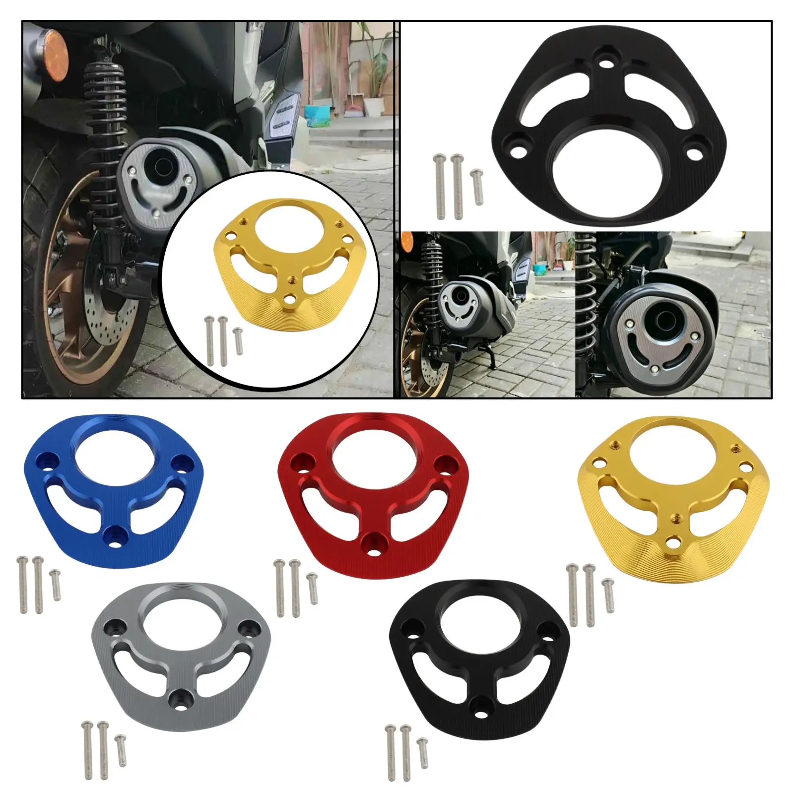 Wear Resistant Motorcycle Exhaust Pipe Decorative Guard Cover for Yamaha XMAX300 2025-2026 Outdoor Motorbike Equipment