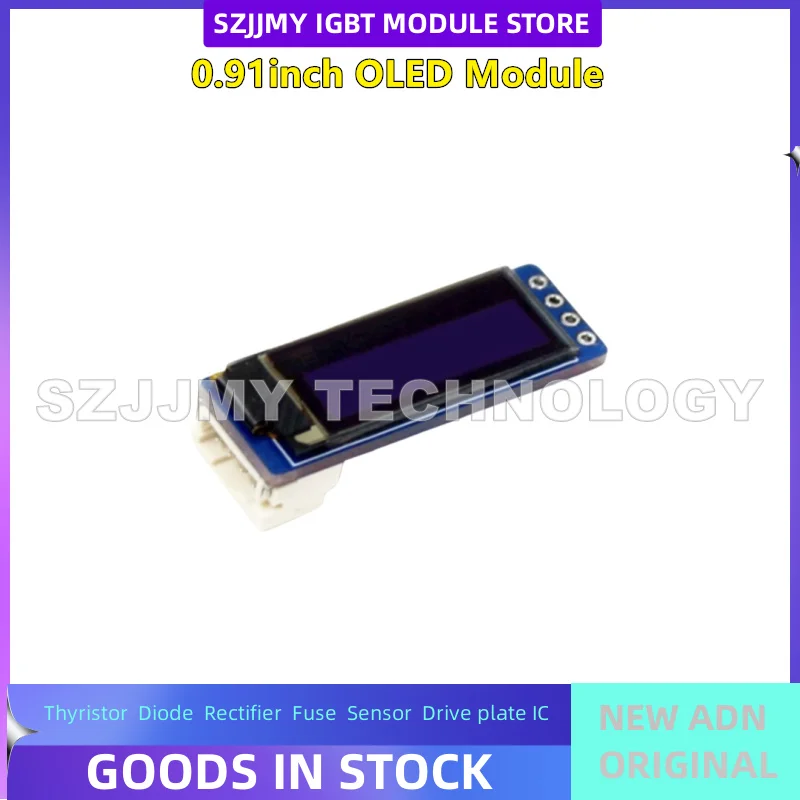 NEW  0.91-inch white OLED module expansion board LCD screen I2C interface compatible with Arduino/Raspberry Pi