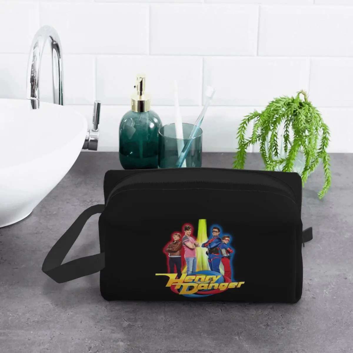 

Henry Danger Secret Identities Makeup Bag Cosmetic Organizer Storage Dopp Kit Toiletry Cosmetic Bag Pencil Case