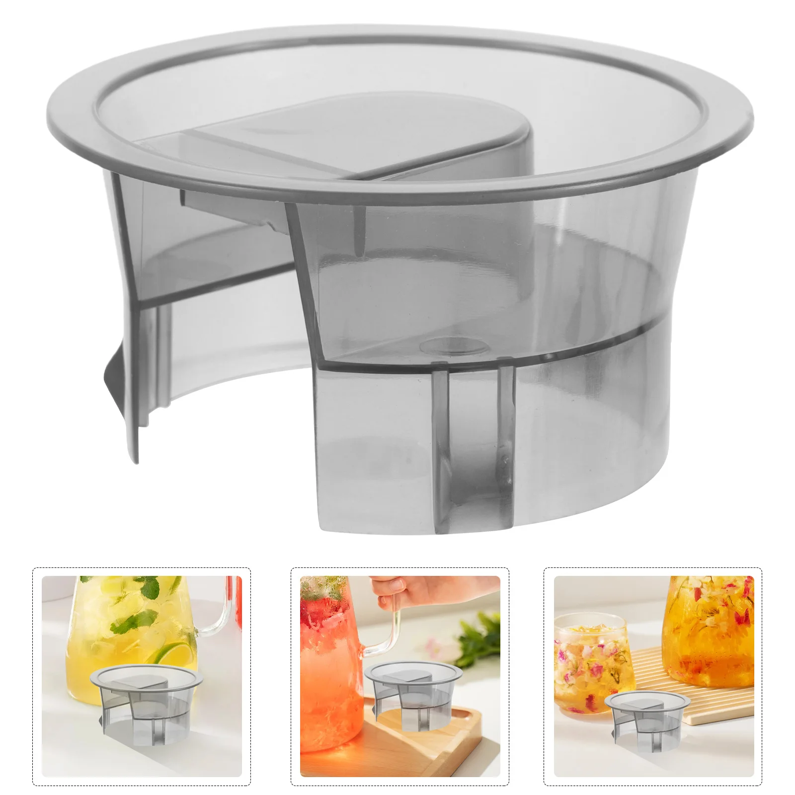 

2Pcs Cold Water Pitcher Lids Plastic Transparent Leakproof Juice Carafe Covers Universal Fit for Glass Pitchers