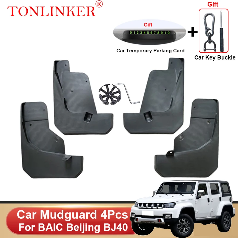 

TONLINKER Car Mudguard For BAIC Beijing BJ40 Suv 2023 Mudguards Splash Guards Front Rear Fender Mudflaps Accessories