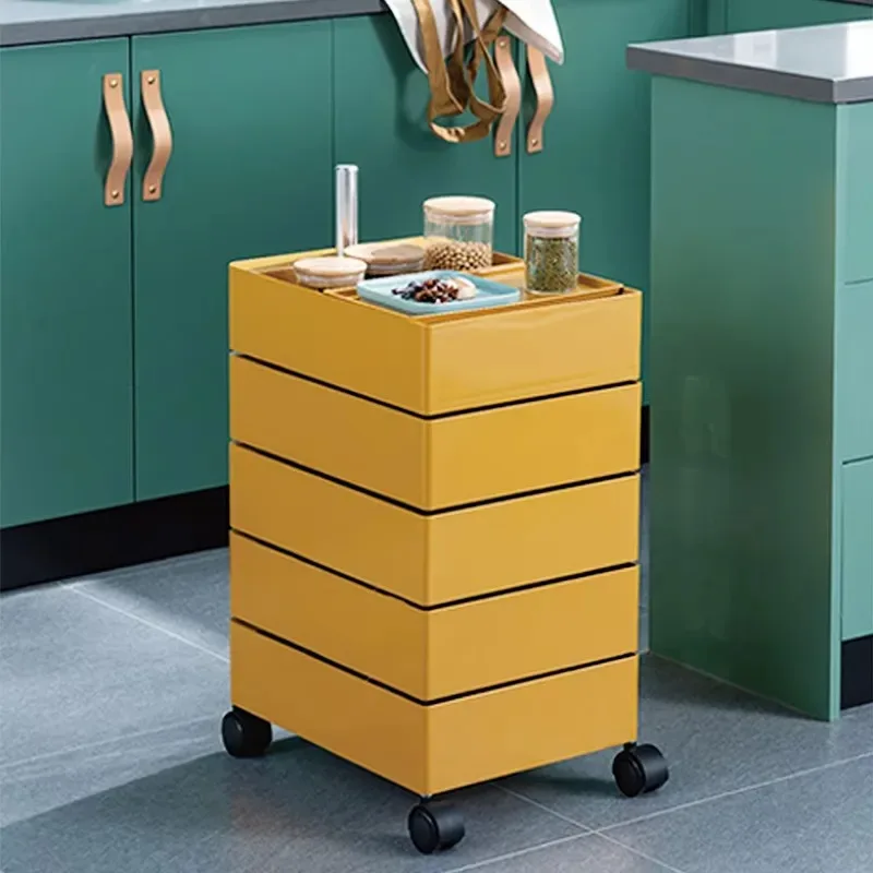 for Multi-layer 3-tier Shelf Storage Kitchen Tie Rod Rack with Wheels