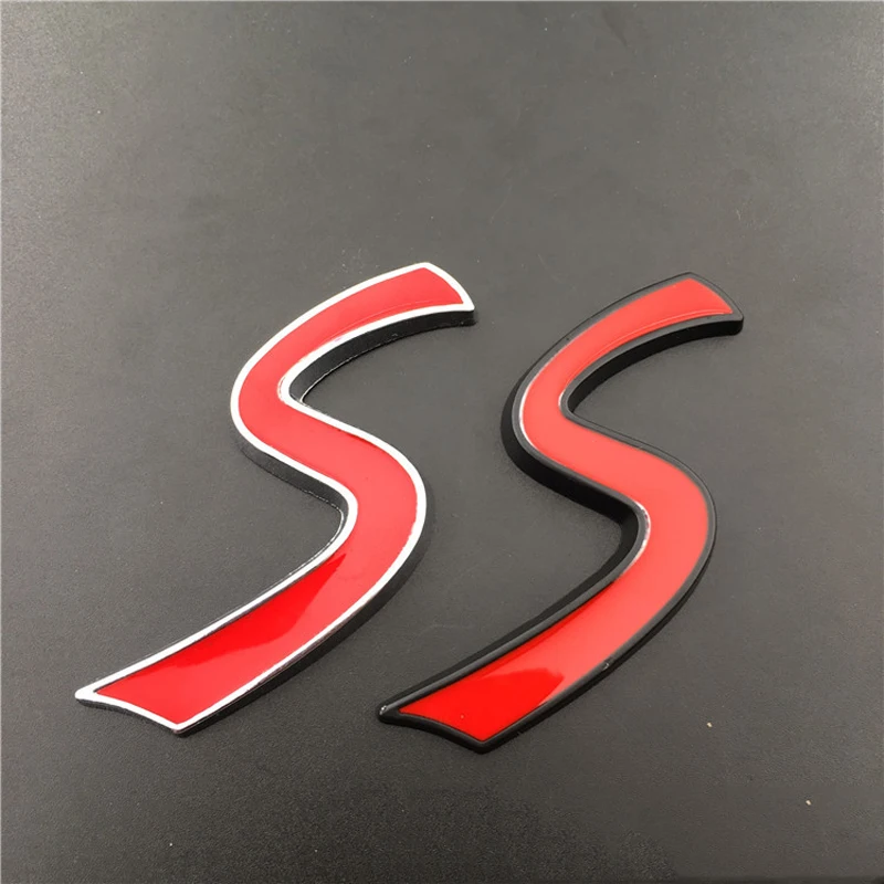 3D Metal Letters Car Front Grille Badge Sticker S Emblem Logo For Car S R56 R53 F56 R50 R52 R57 Accessories