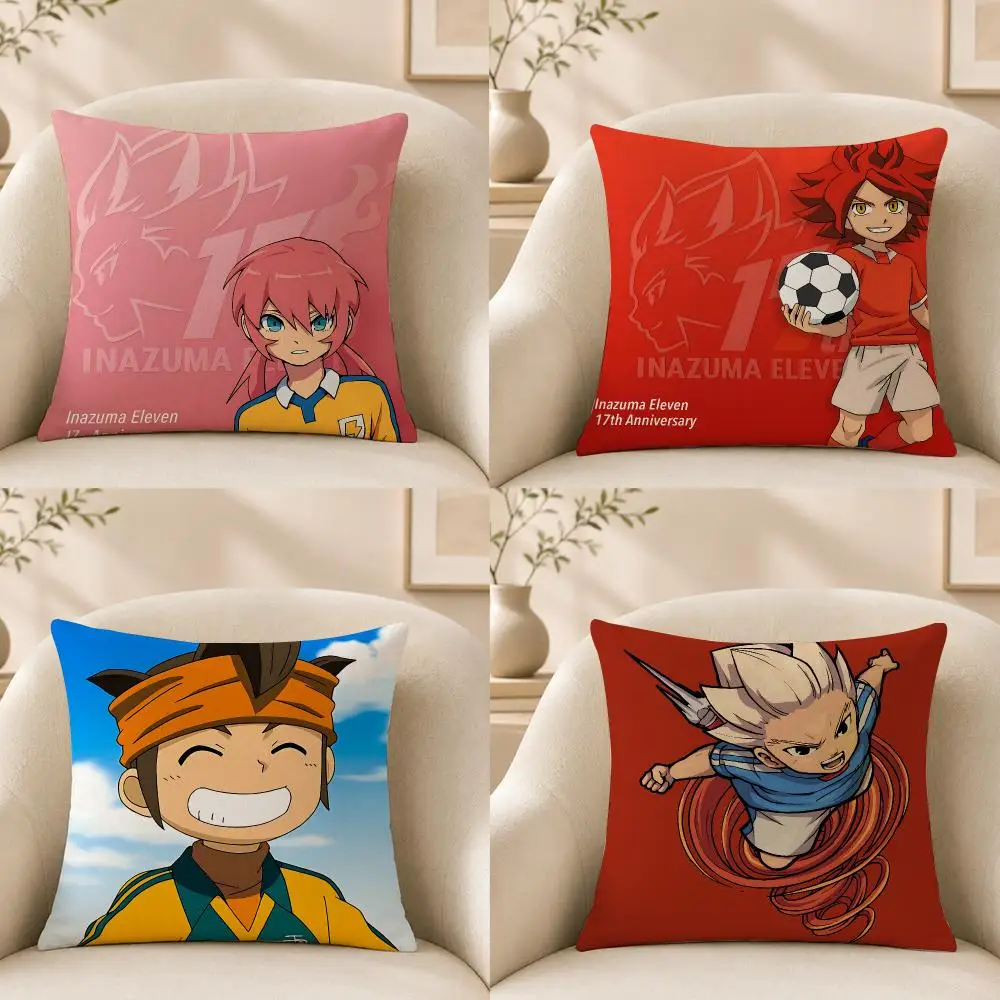 Anime I-Inazuma Eleven Cushion Cover Short‑plush Cushion Cover,Breathable,Skin‑friendly,Washable,room Sofa Decor Gift